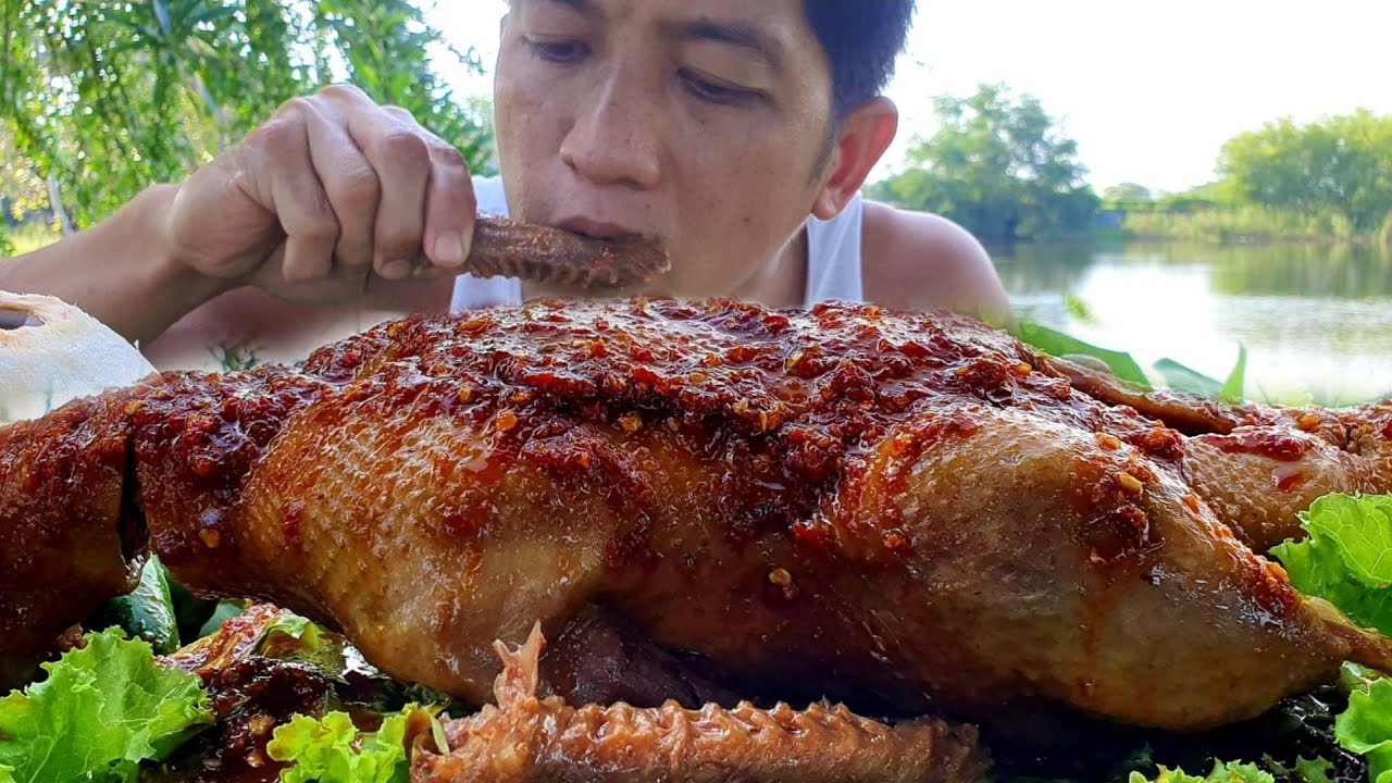 ASMR 1PC SPICY DUCK MUKBANG: EATING SOUNDS no TALKING |Team AgustinTv