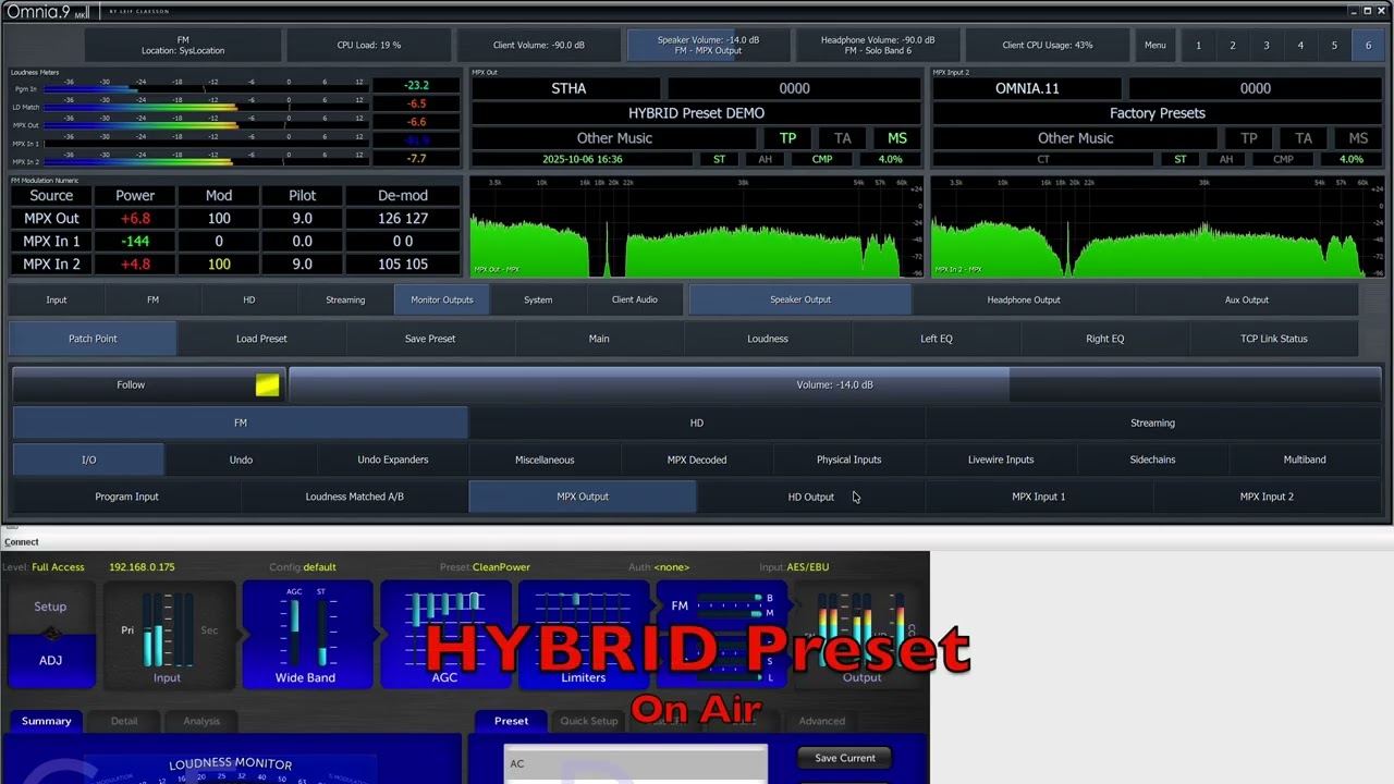 HYBRID Preset by STHA Audio for Omnia.9 and Omnia Enterprise 9s vs Omnia.11 Factory Presets 3/4