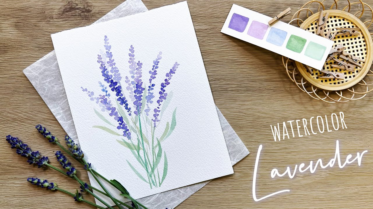 Watercolor Lavender Painting | Step-by-Step for Beginners