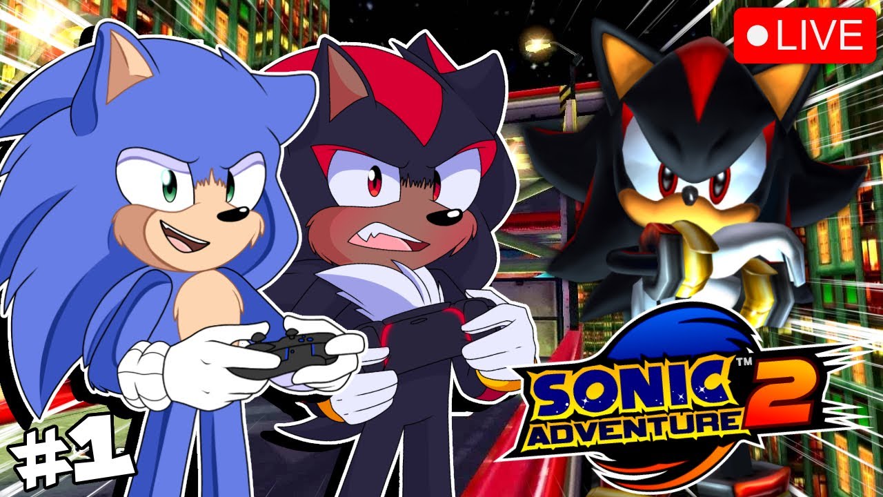 Movie Sonic and Movie Shadow Play Sonic Adventure 2 - Part 1 (GAMEPLAY LIVESTREAM)!!!