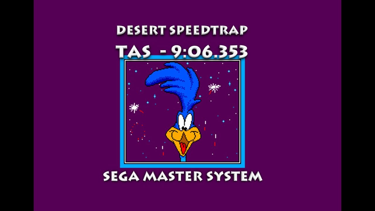 [TAS] SMS - Desert Speedtrap in 9:06.353 (Starring Road Runner and Wile E. Coyote)