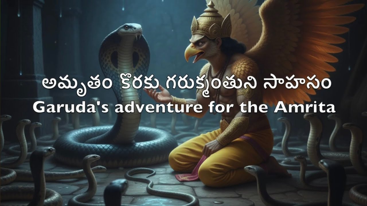 మహాభారతం - అమృతం కొరకు గరుక్మంతుని సాహసం Mahabharata - Garuda's adventure for the Amrita 