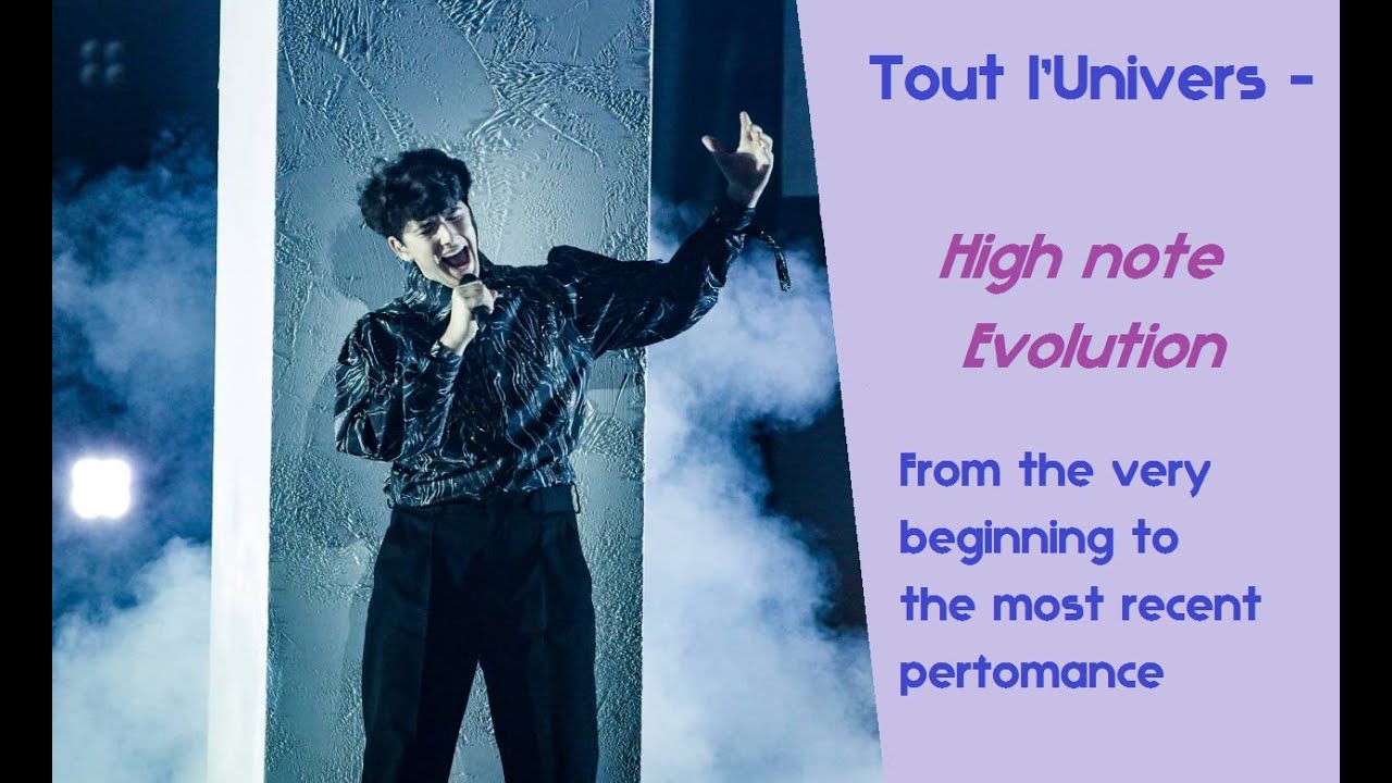 Gjon's Tears – evolution of the high note in Tout l'Univers (READ THE DESCRIPTION)