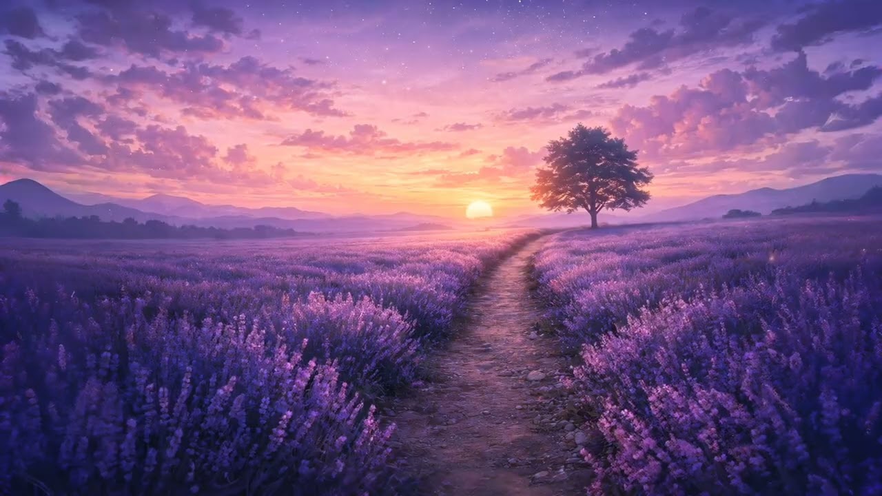 Sleep Music with Nature Sounds — Lavender Fields for Deep Sleep & Stress Relief (5 Hours)