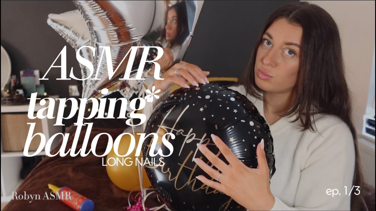 ASMR Long Nails Tapping on Balloons 🎈| Satisfying Sounds & Gentle Pops