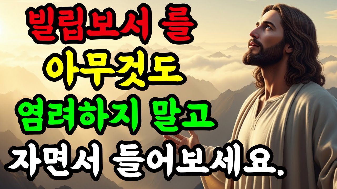주무실때 아무염려하지 말고 빌립보서를 들어보세요.성경말씀|기도생활|말씀묵상
