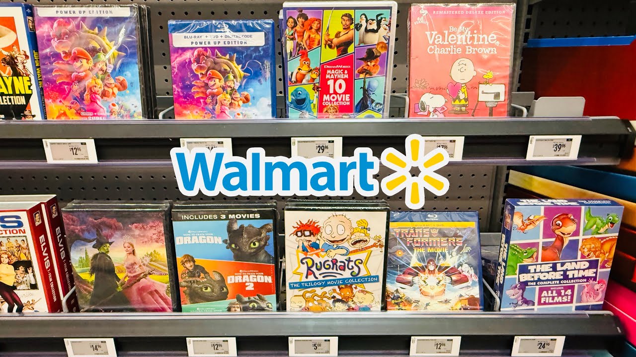 Walmart Kids Movies Bluray 4K DVD physical media 