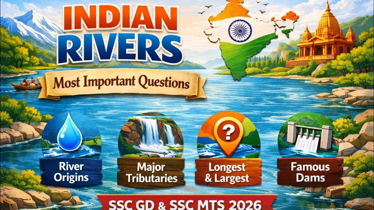 “Indian Rivers Most Important Questions | SSC GD & SSC MTS 2026 | Geography GK”