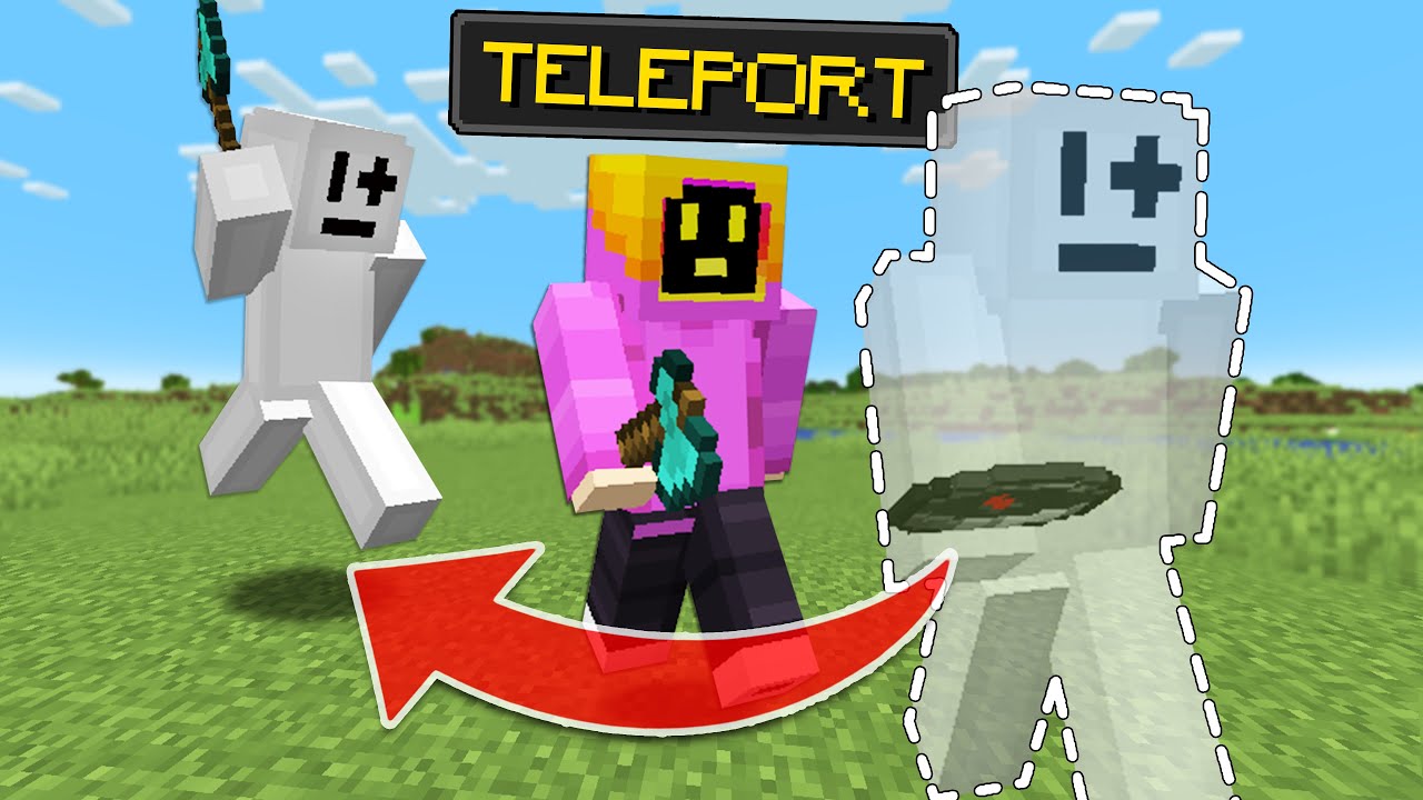 Minecraft Manhunt, но я могу тайно телепортироваться за спину охотника!