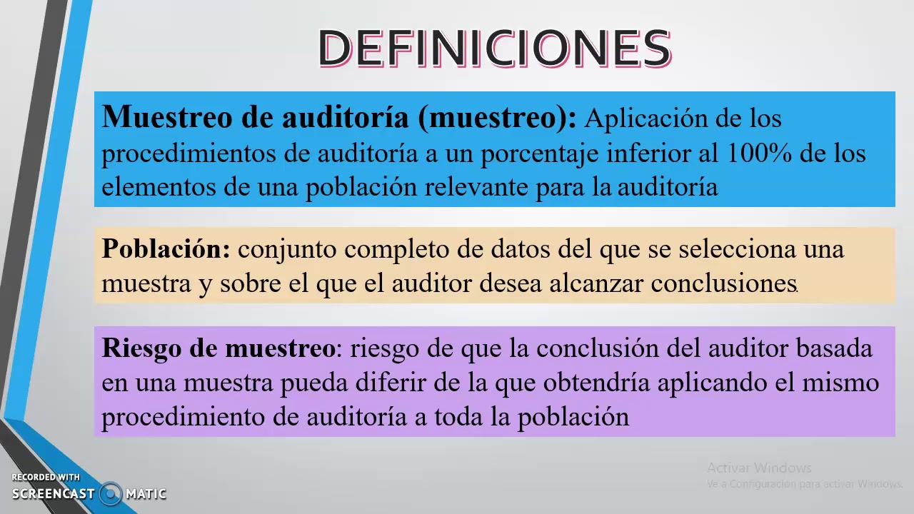NIA 530 - MUESTREO DE AUDITOR&Iacute;A