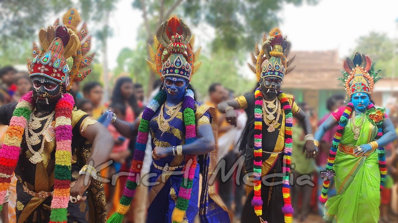 கொட்டங்காடு தசரா ஆட்டம் நையாண்டி மேளம் | Kottankadu Ambigai Dasara Set | Naiyandi Melam_KricH Media