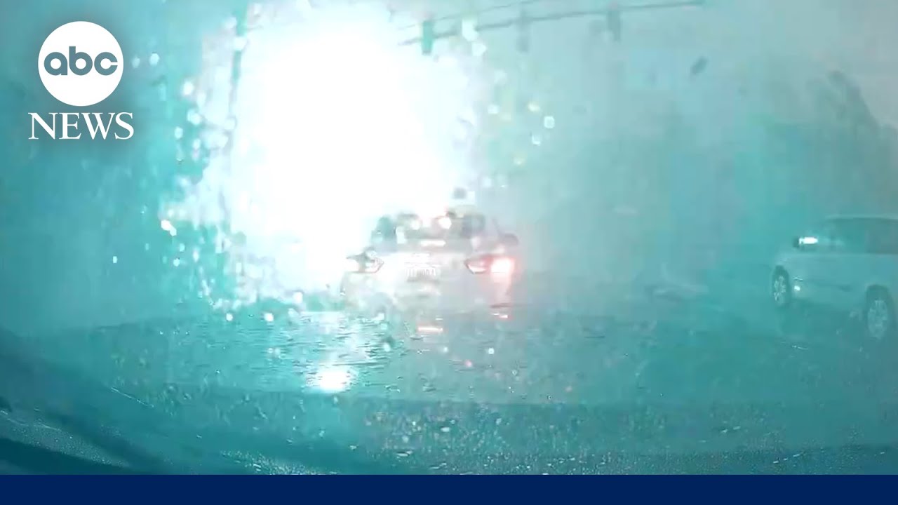 Strong winds send debris and sparks flying amid tornado warning in Maryland