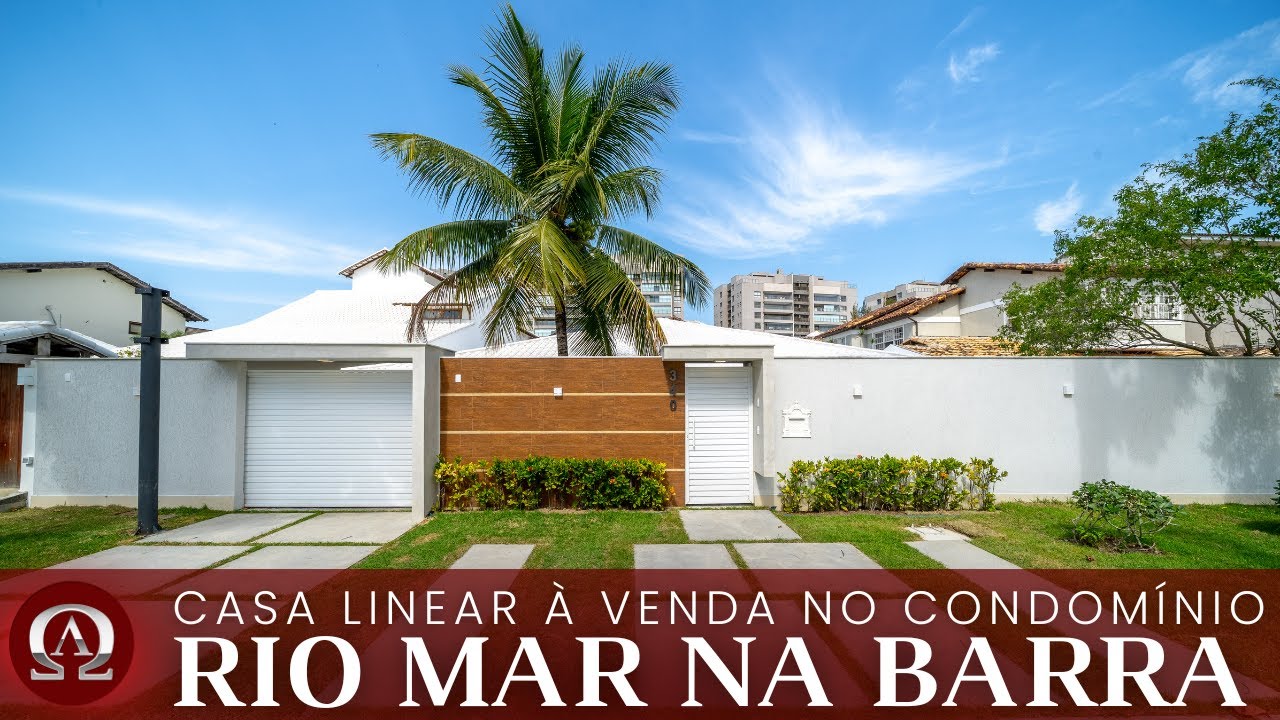 CASA linear à venda no condomínio RIO MAR na BARRA DA TIJUCA no Rio de Janeiro / RJ!
