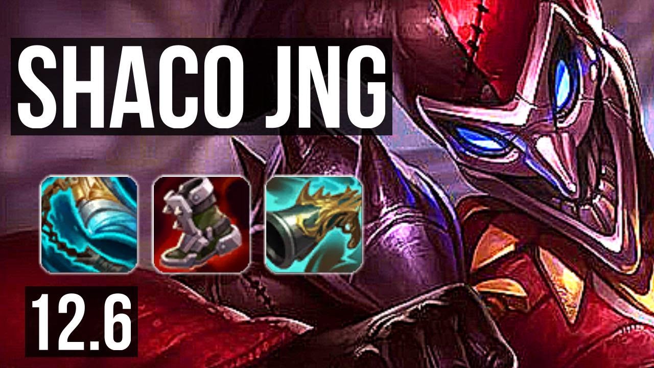 SHACO vs REK'SAI (JNG) | 18/1/6, Rank 6 Shaco, 2.1M mastery, 1500+ games | KR Grandmaster | 12.6