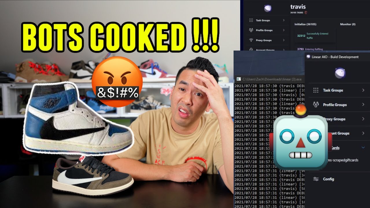 TRAVIS SCOTT x FRAGMENT JORDAN 1 BOT COOKED THE ENTIRE STOCK ON TRAVISCOTT.COM
