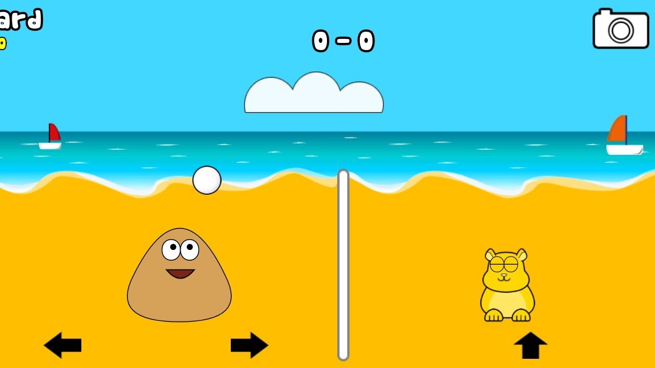 beginilah reaksi Pou main voli dengan mode easy, medium dan hard wou!!!!!!