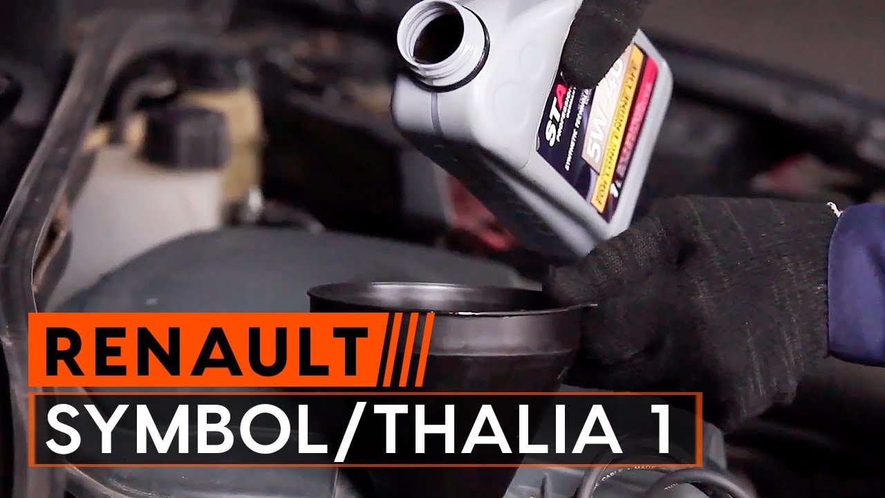 Cómo cambiar la aceite de motor y el filtro de aceite en RENAULT SYMBOL/THALIA 1 [ AUTODOC ]