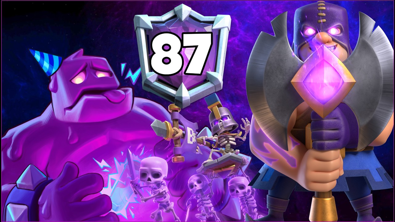 Top 80 with Elixir Golem Deck.!