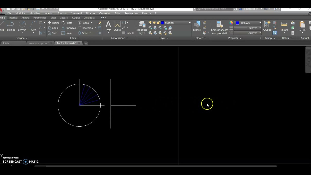 Disegno della sinusoide con Autocad - part 2