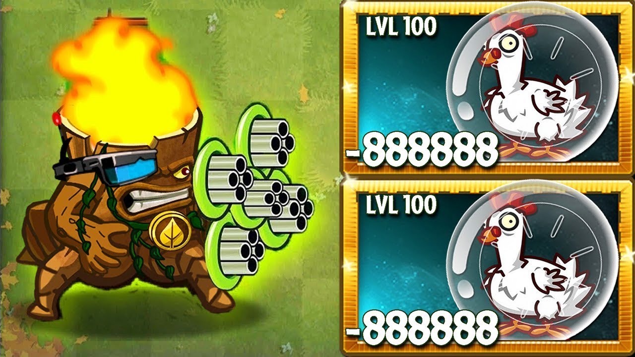 PvZ 2 Challenge - All Plants Level 1 Vs Hamster Ball Chicken Zombie Level 10 - Who Will Win?