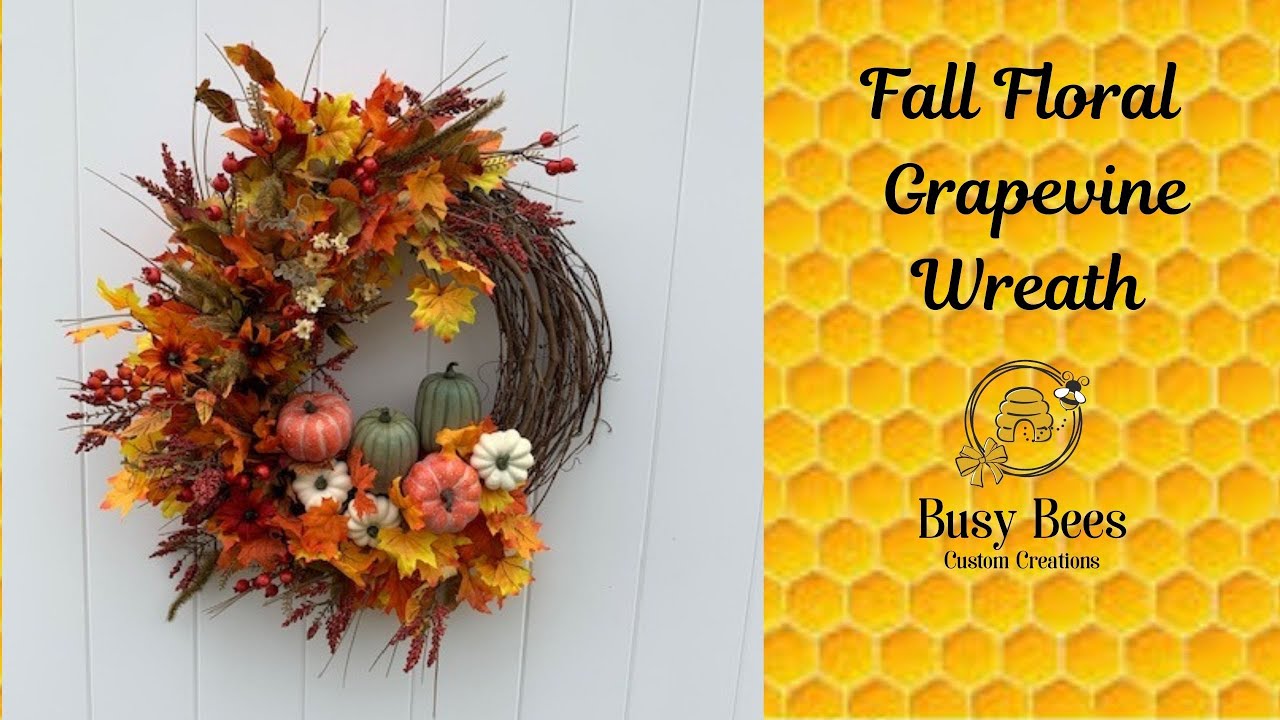Learn how to make Fall Grapevine Wreath