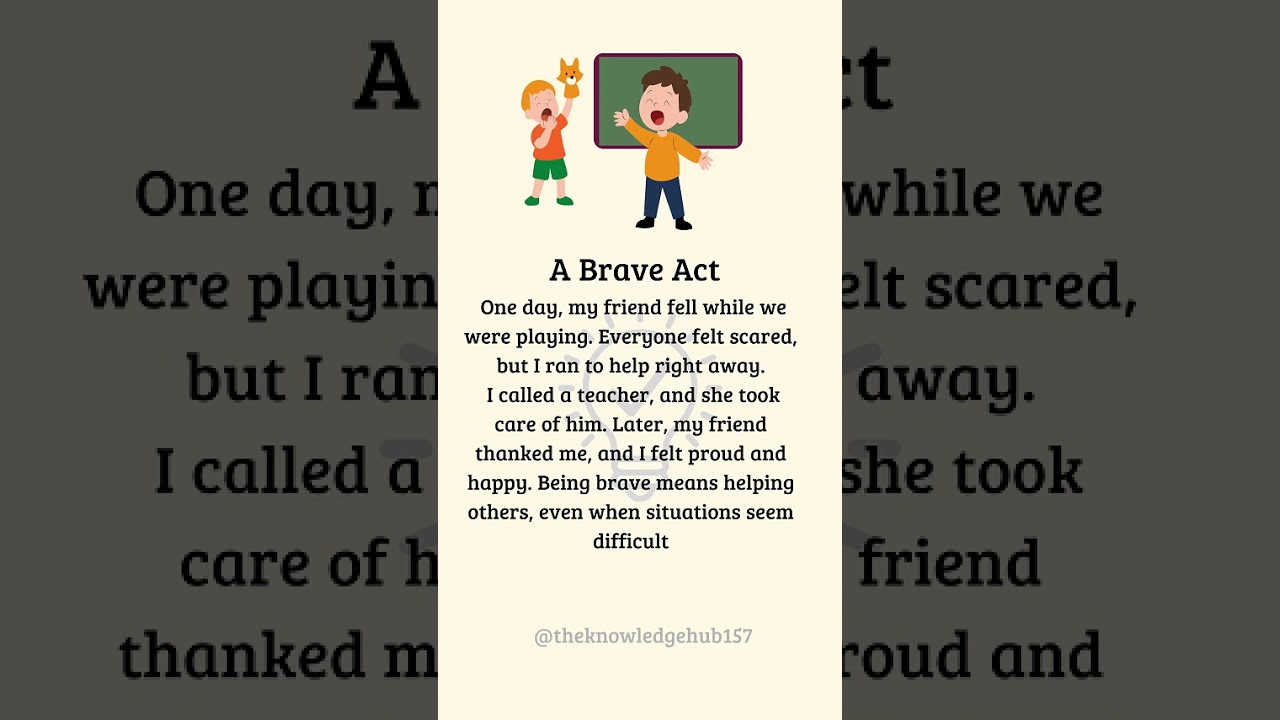 A Brave Act #easyenglisheveryday #englishspeakingpractice #speakconfidentenglish#shortstories#shorts