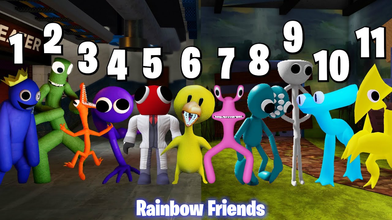 NEW RAINBOW FRIENDS ALL PHASES - Friday Night Funkin' (CYAN,YELLOW)