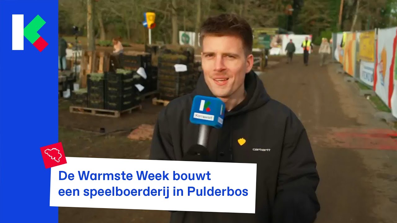De Warmste Week bouwt een speelboerderij in Pulderbos