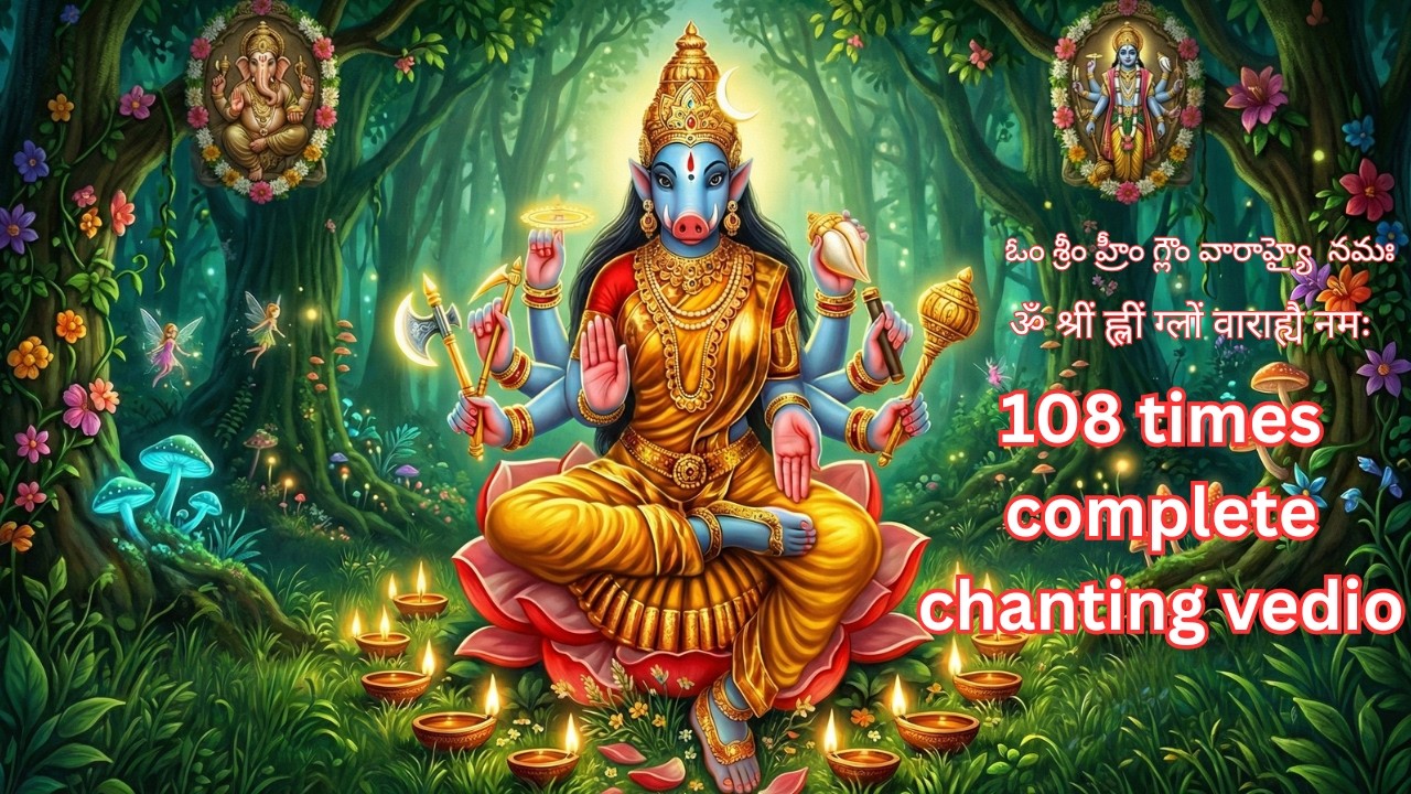 శ్రీ వారాహి మాత మంత్ర జపం 108 సార్లు లెక్కతో సహా | Telugu & Hindi Mantra🔱वाराही माता मंत्र