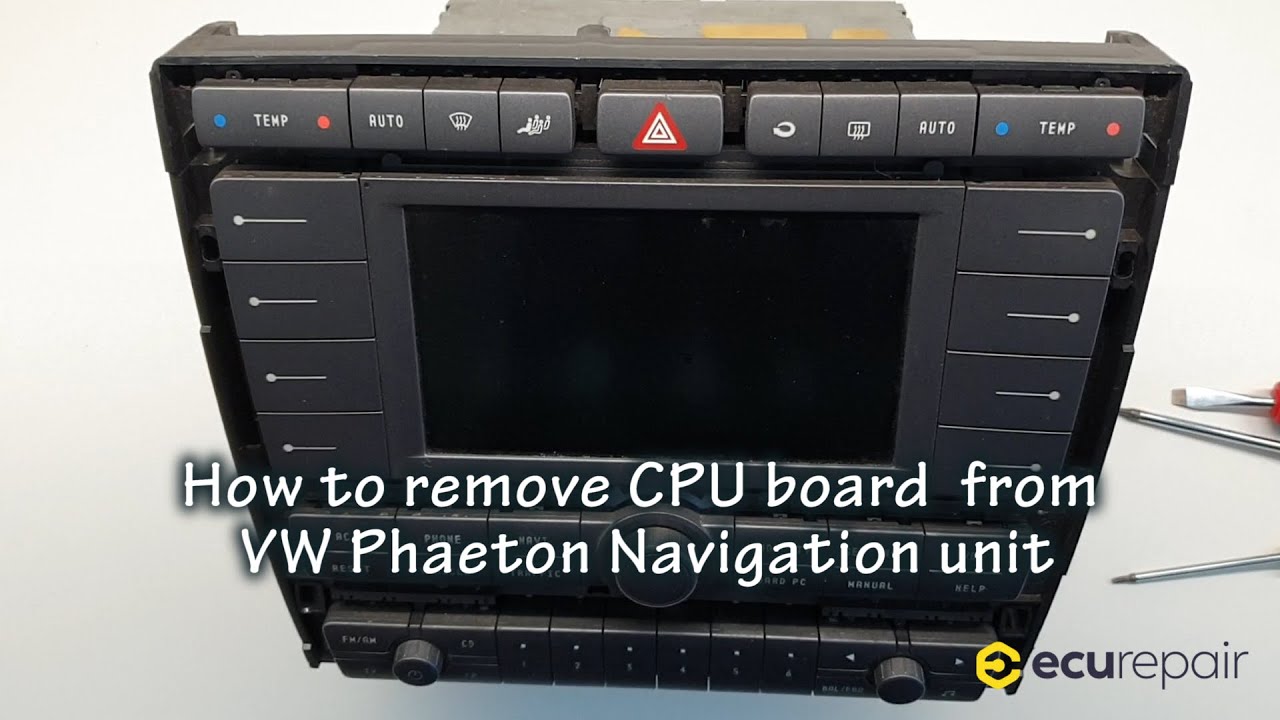 VW Phaeton Radio Navigation Unit Repair, FIX. How to remove CPU board.