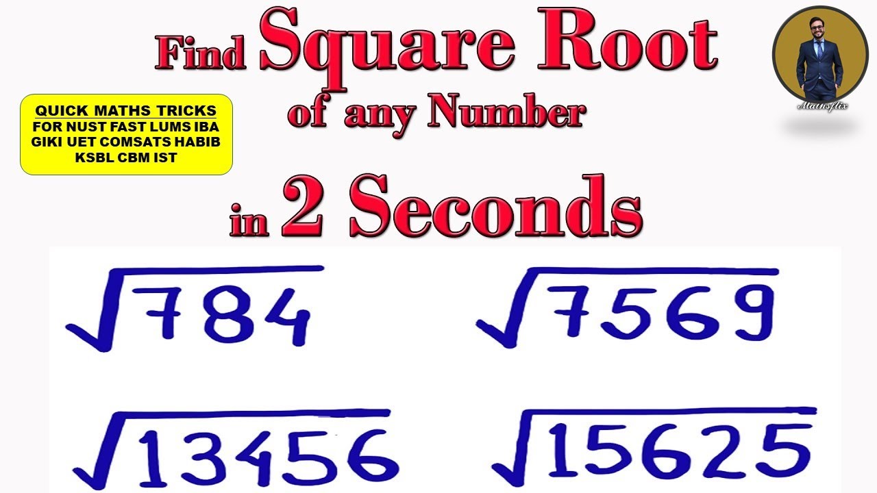 HOW TO CALCULATE SQUARE ROOT OF A FOUR DIGIT NUMBER WITHOUT USING CALCULATOR | QUICK MATHS TRICKS |