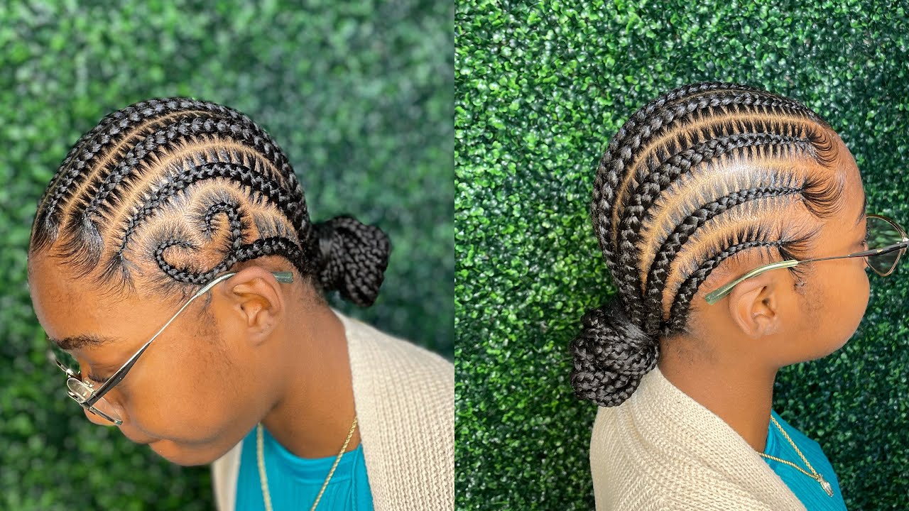 HOW TO: Stitch braids with heart design |Trending Hairstyle