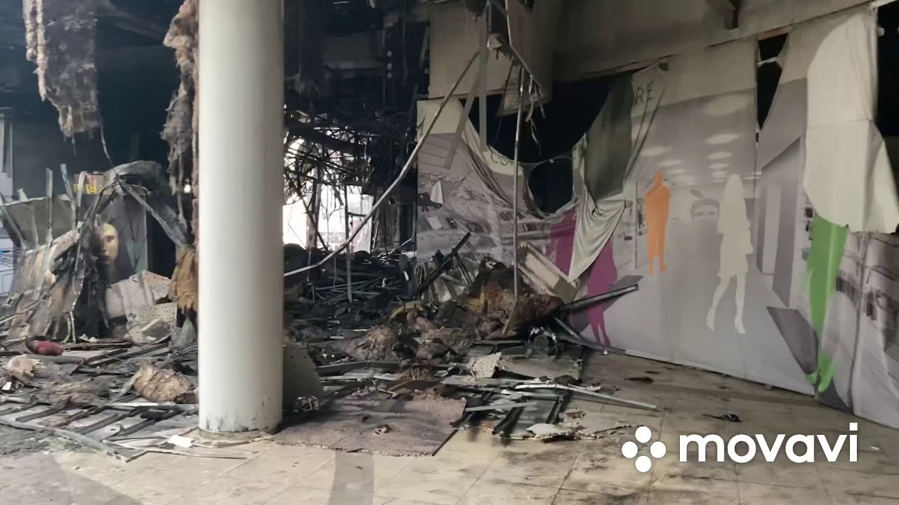 Последствия пожара в трц М5молл