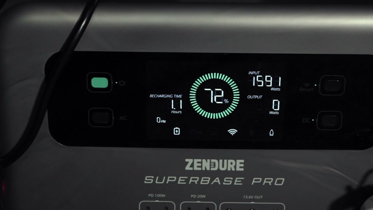 Charge Zendure SuperBase Pro 2000 from EV-AC Adapter