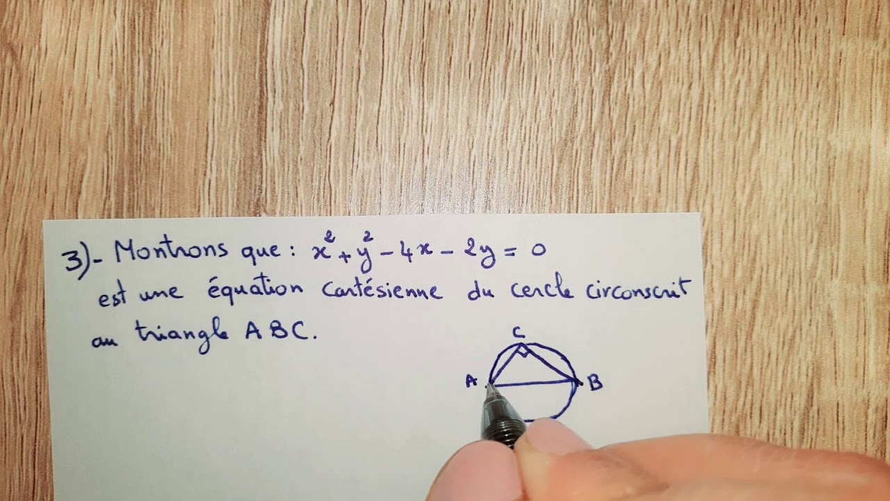 Produit scalaire, cercle circonscrit au triangle, exercice 25 page 137 ALMOUFID, 1Bac sciences