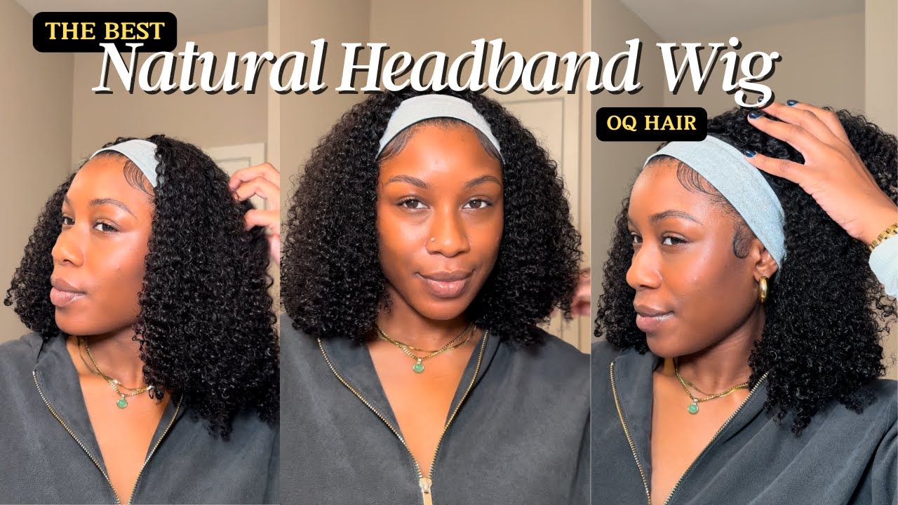 The Best Natural Hair HEADBAND WIG | Easy Protective Style + 5 Min Install + No Glue, No Lace