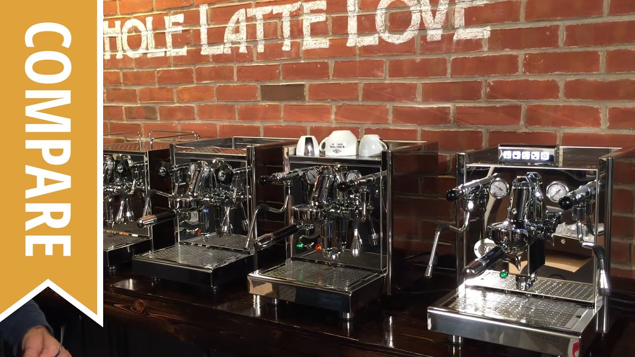 Compare: ECM Mechanika, Technika IV, Technika IV Profi, Elecktronica Espresso Machines