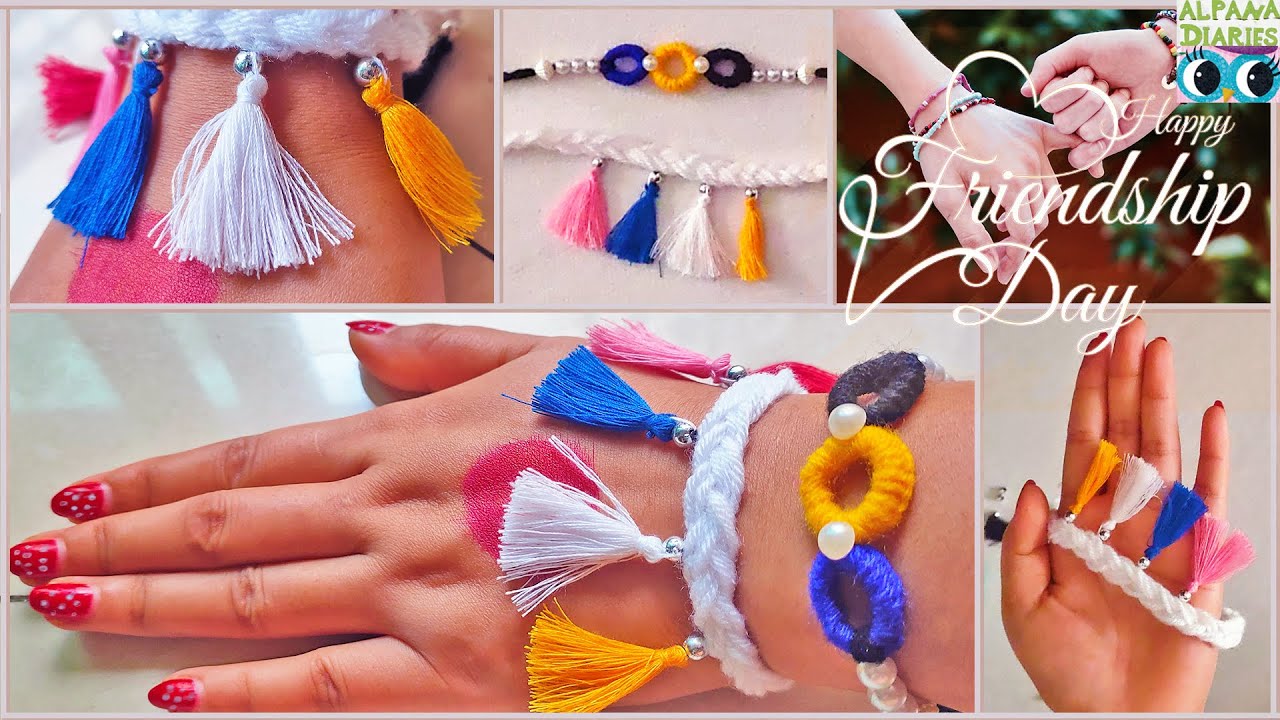 Friendship Day Band | Bracelets | Bracelets from silk thread and wool | DIY
