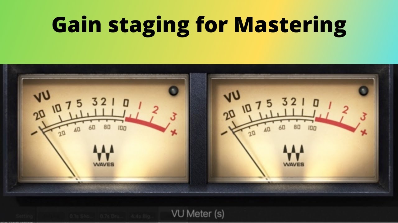 Gain Staging for Mastering Waves VU Meter