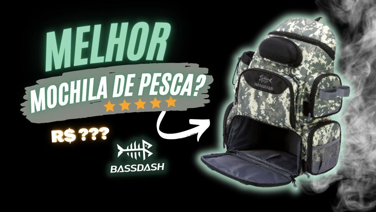 🎣BASSDASH MOCHILA DE PESCA: Melhor custo beneficio do mercado.