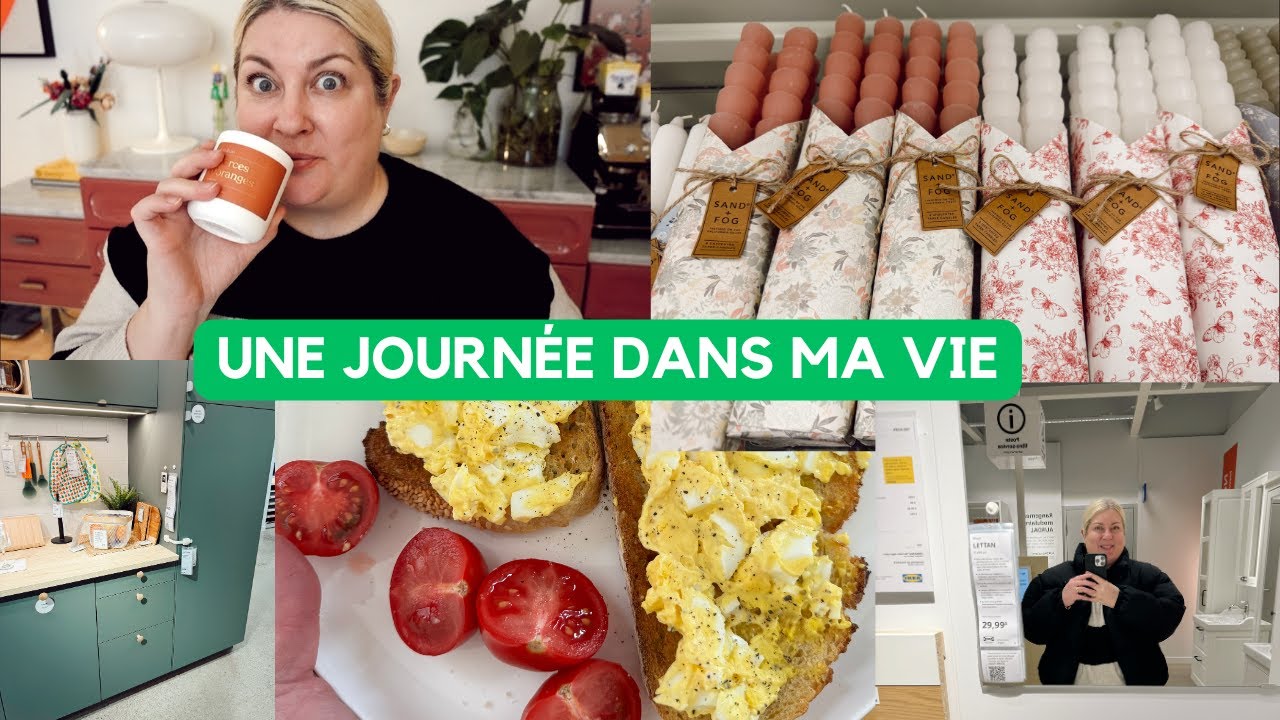 UNE JOURNÉE DANS MA VIE - Ouverture IKEA, retour de courses + nouveautés bougies Feu & Co - Vlog
