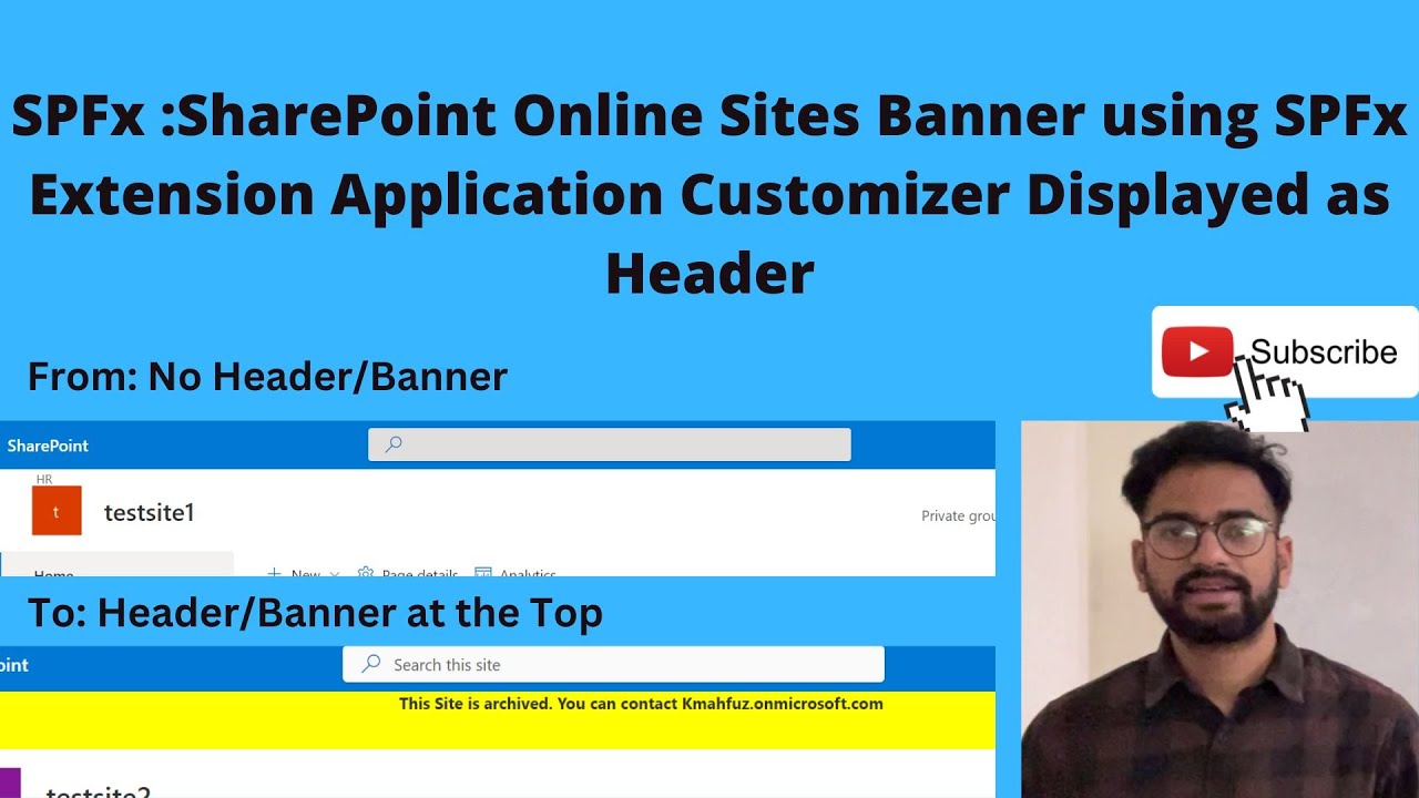 SPFx :How to create SharePointOnline Site Banner/Header using SPFx Extension Application Customizer