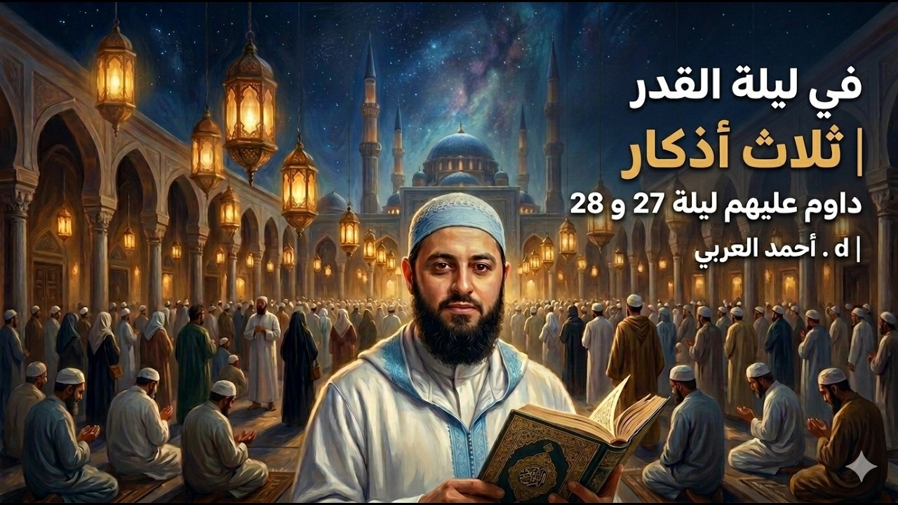 ثلاث أذكار في ليلة القدر | داوم عليهم ليلة 27 و 28 وهنيئاً لك الفوز بليلة القدر | د. أحمد العربي