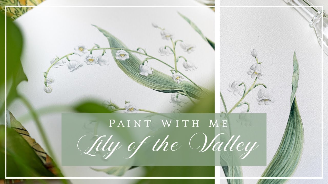 Lily of the Valley 🌿🤍// Watercolor Painting