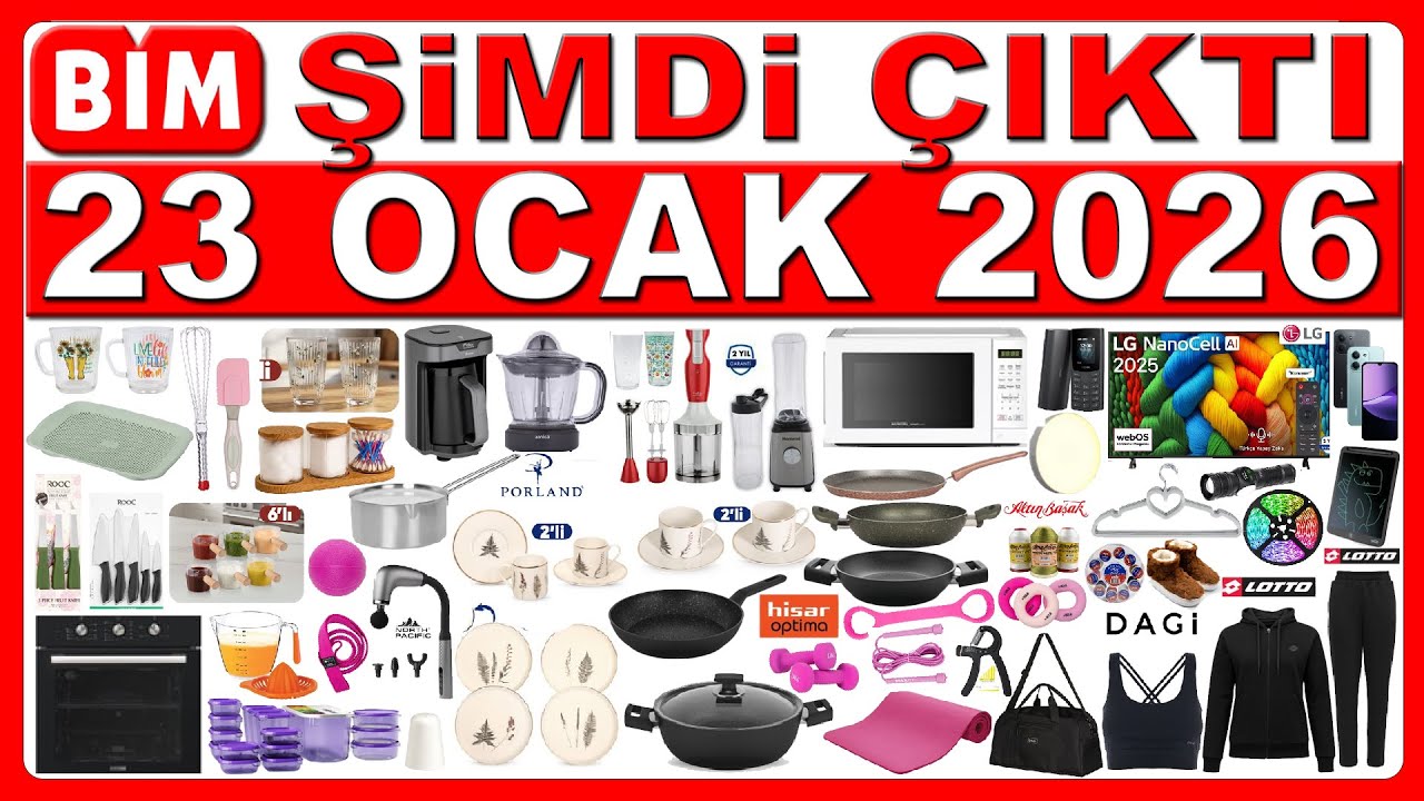 BİM 23 OCAK 2026 | ÇEYİZLİK TENCERE TAVA | BİM EGZERSİZ VE SPOR ÜRÜNLERİ | BİM AKTÜEL KATALOĞU | BİM
