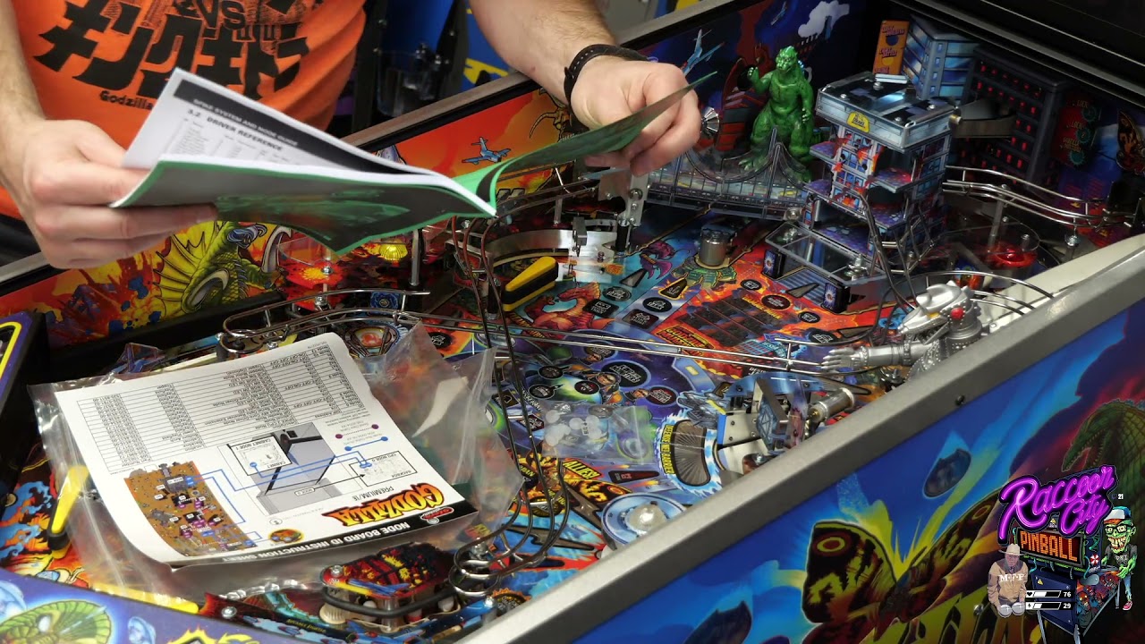 Stern Pinball Godzilla LE: Installing Titans and Super Bands. Streamed from Raccoon City Pinball.