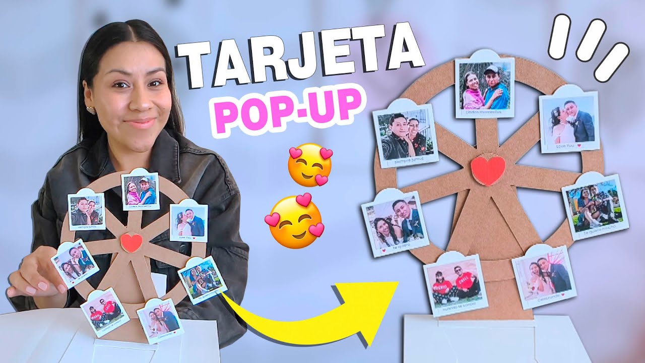 TARJETA SORPRESA con RUEDA DE FOTOS 🎡 + MOLDE , hermosa idea para regalar |Tu Diva Creativa