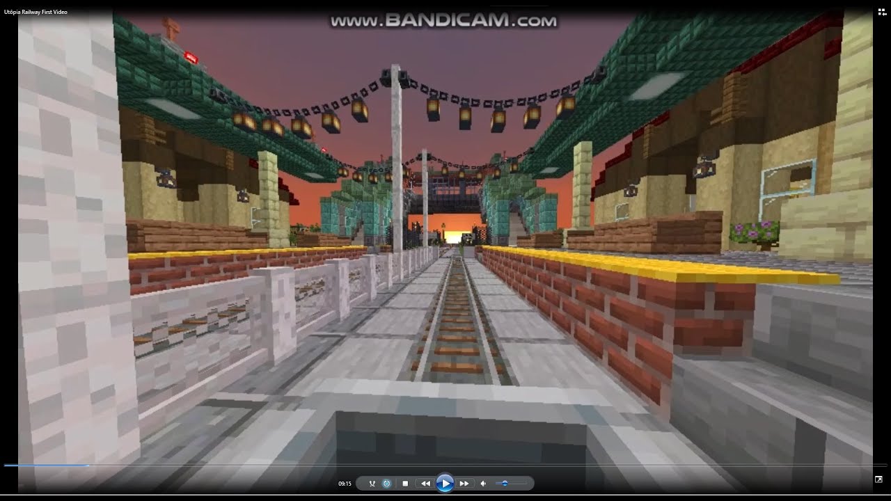 A Glimpse Into My Minecart Railway System in Minecraft (W.I.P)