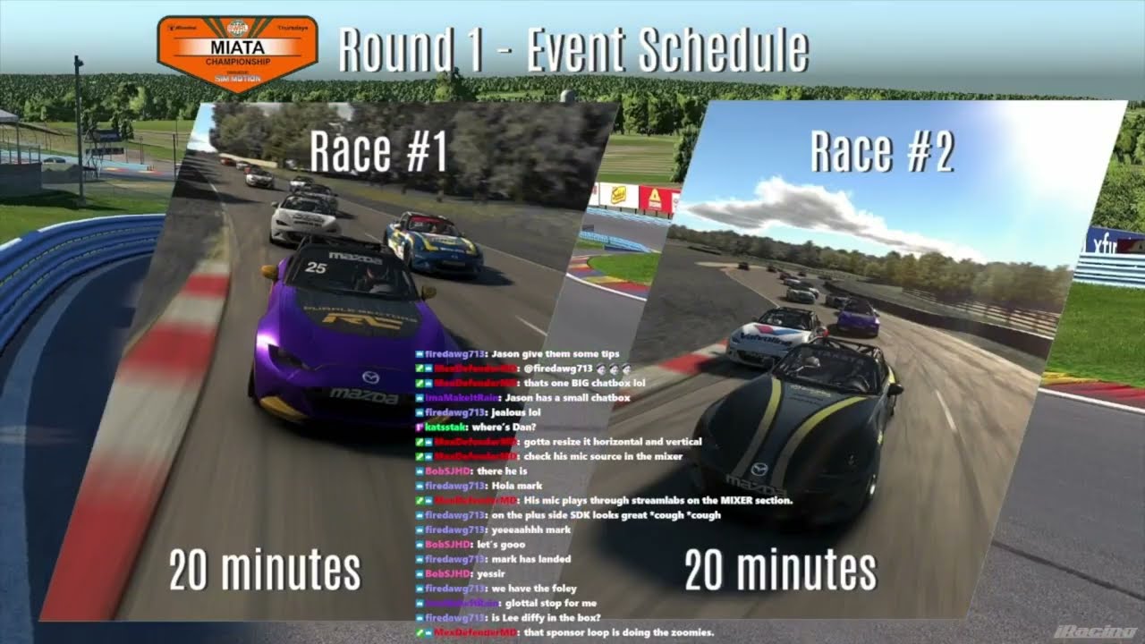 Mazda MX-5 Cup Championship | Pre-Season Round 1 at Watkins Glen | Broken Wing Racing League