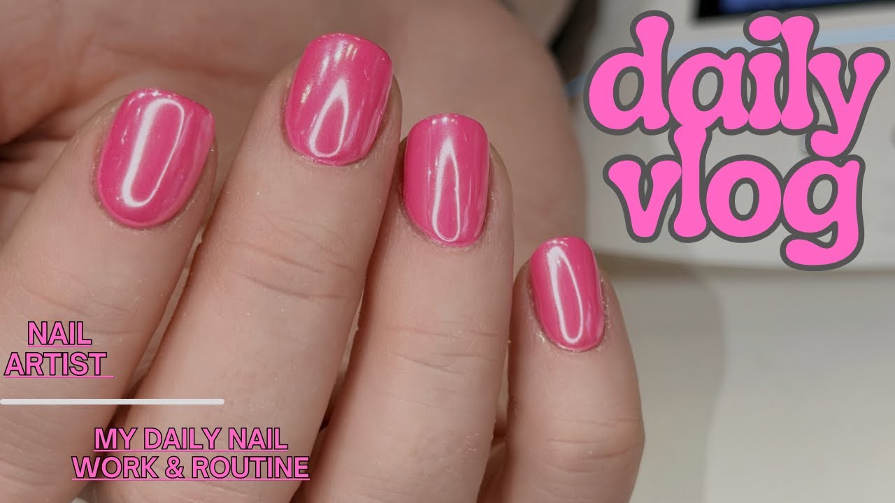 I Spent the Day as a Pro Nail Artist ✨ Daily Vlog & Studio Routine💫 DND 2541 with chrome on top